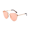 Rimless Design PC Lense Yellow Metal Sunglass